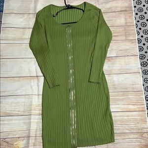 Long sleeve green dress